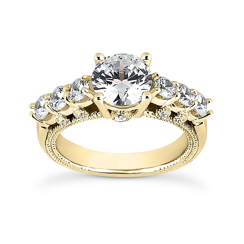18K White Gold Diamond Engagement Ring 1.32ct 3.8mm 4 18K White Gold Diamond Engagement Ring 1.32ct 3.8mm - Image 2