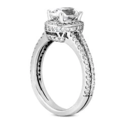 18K White Gold Diamond Engagement Ring 1.39ct 4.0mm 14 18K White Gold Diamond Engagement Ring 1.39ct 4.0mm -Its Hot Jewelry Shop 18k gold diamond engagement ring 139ct p 34766 back white 20220426
