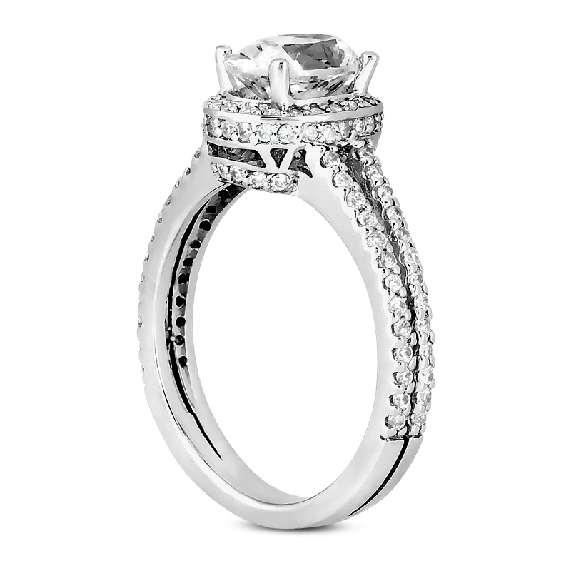 18K White Gold Diamond Engagement Ring 1.39ct 4.0mm 6 18K White Gold Diamond Engagement Ring 1.39ct 4.0mm - Image 4