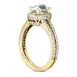 18K White Gold Diamond Engagement Ring 1.39ct 4.0mm 15 18K White Gold Diamond Engagement Ring 1.39ct 4.0mm -Its Hot Jewelry Shop 18k gold diamond engagement ring 139ct p 34766 back yellow 20220420 20220426
