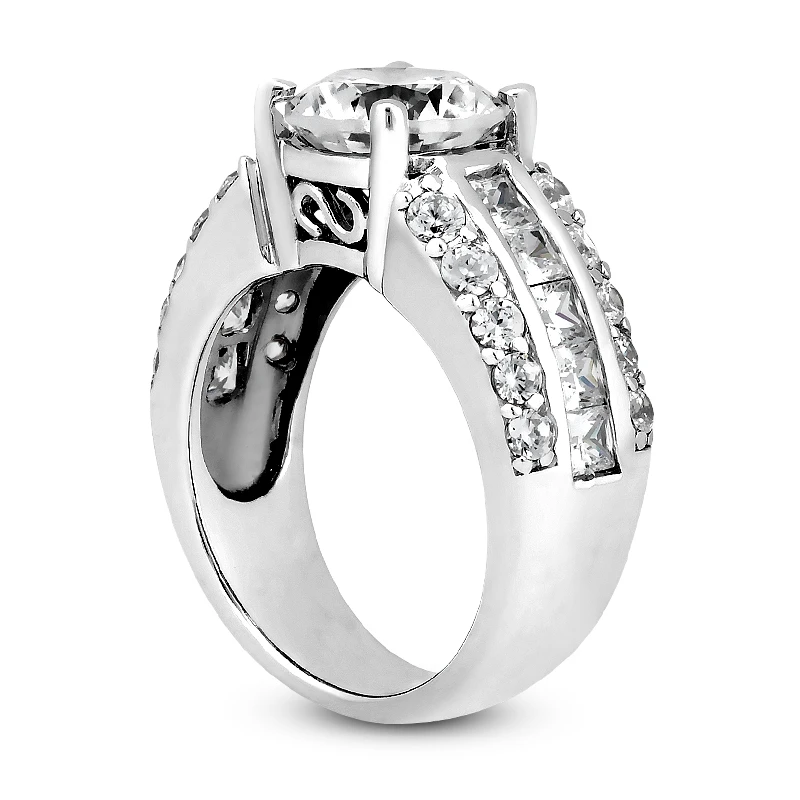 18K White Gold Diamond Engagement Ring 1.63ct 5.22mm 6 18K White Gold Diamond Engagement Ring 1.63ct 5.22mm - Image 4
