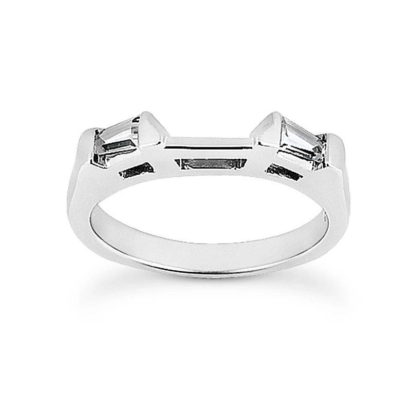 18K White Gold Emerald Diamond Engagement Ring And Band 0.99ct Bridal Set 14 18K White Gold Emerald Diamond Engagement Ring And Band 0.99ct Bridal Set - Image 12