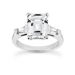 18K White Gold Emerald Diamond Engagement Ring And Band 0.99ct Bridal Set 20 18K White Gold Emerald Diamond Engagement Ring And Band 0.99ct Bridal Set -Its Hot Jewelry Shop 18k gold diamond engagement ring set 099ct p 34098 back white 20220420 20220426