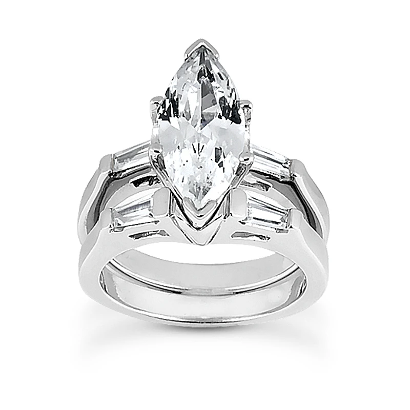 18K White Gold Diamond Engagement Ring Set 1.03ct Band: 1.85mm, Eng.: 1.90mm 3 18K White Gold Diamond Engagement Ring Set 1.03ct Band: 1.85mm, Eng.: 1.90mm