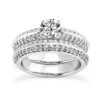 18K White Gold Diamond Engagement Ring Set 1.54ct -Its Hot Jewelry Shop 18k gold diamond engagement ring set 154ct p 34904 white 20220426