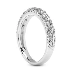 Thin 18K White Gold Diamond Engagement Wedding Ring 0.21ct 2.2mm -Its Hot Jewelry Shop 18k gold diamond engagement wedding ring 021ct p 34966 back white 20220426
