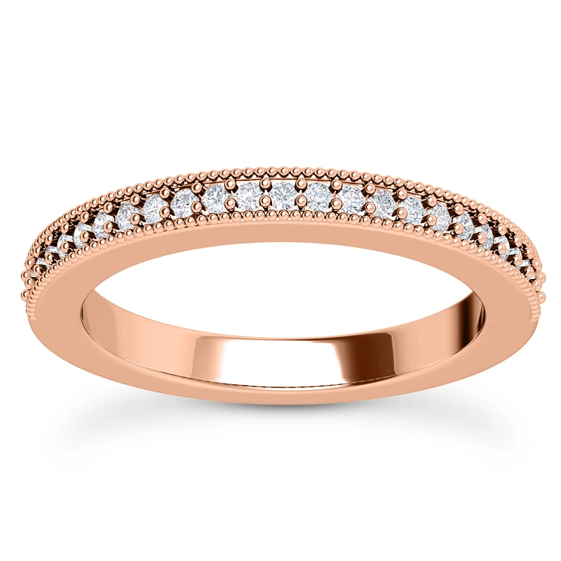 Thin 18K White Gold Diamond Engagement Wedding Ring 0.23ct 5 Thin 18K White Gold Diamond Engagement Wedding Ring 0.23ct - Image 3