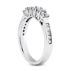 Thin 18K White Gold Diamond Engagement Wedding Ring 0.61ct -Its Hot Jewelry Shop 18k gold diamond engagement wedding ring 061ct p 30259 back white 20220426