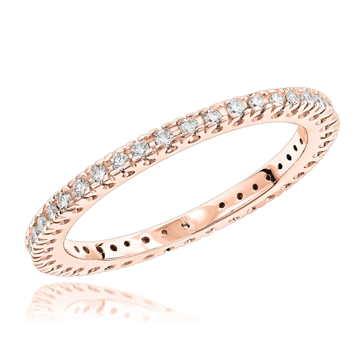 18K White Gold Diamond Eternity Band 0.37ct 5 18K White Gold Diamond Eternity Band 0.37ct - Image 3