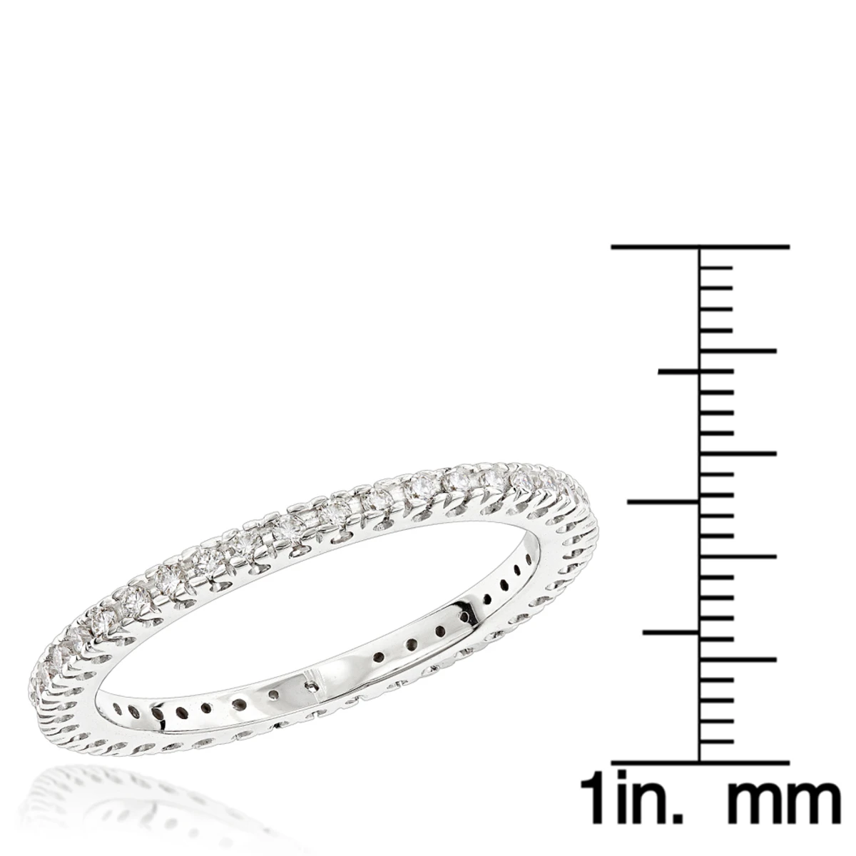 18K White Gold Diamond Eternity Band 0.37ct 7 18K White Gold Diamond Eternity Band 0.37ct - Image 5
