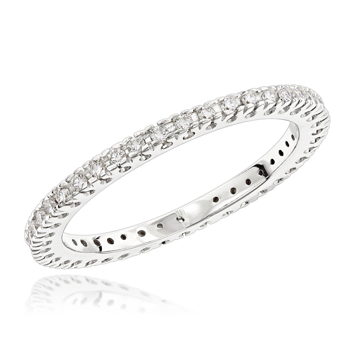 18K White Gold Diamond Eternity Band 0.37ct 3 18K White Gold Diamond Eternity Band 0.37ct