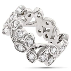 18K White Gold Diamond Eternity Band 1/2ct -Its Hot Jewelry Shop 18k gold diamond eternity band 048ct p 30498 backwh