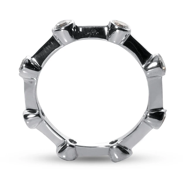 18K White Gold Diamond Eternity Band 0.80ct 4.2mm 4 18K White Gold Diamond Eternity Band 0.80ct 4.2mm - Image 2