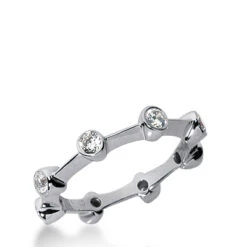 18K White Gold Diamond Eternity Band 0.80ct 4.2mm