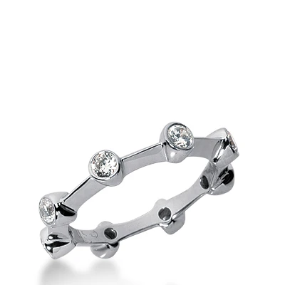 18K White Gold Diamond Eternity Band 0.80ct 4.2mm 3 18K White Gold Diamond Eternity Band 0.80ct 4.2mm