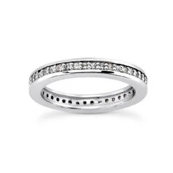 18K White Gold Diamond Eternity Band 1.20ct