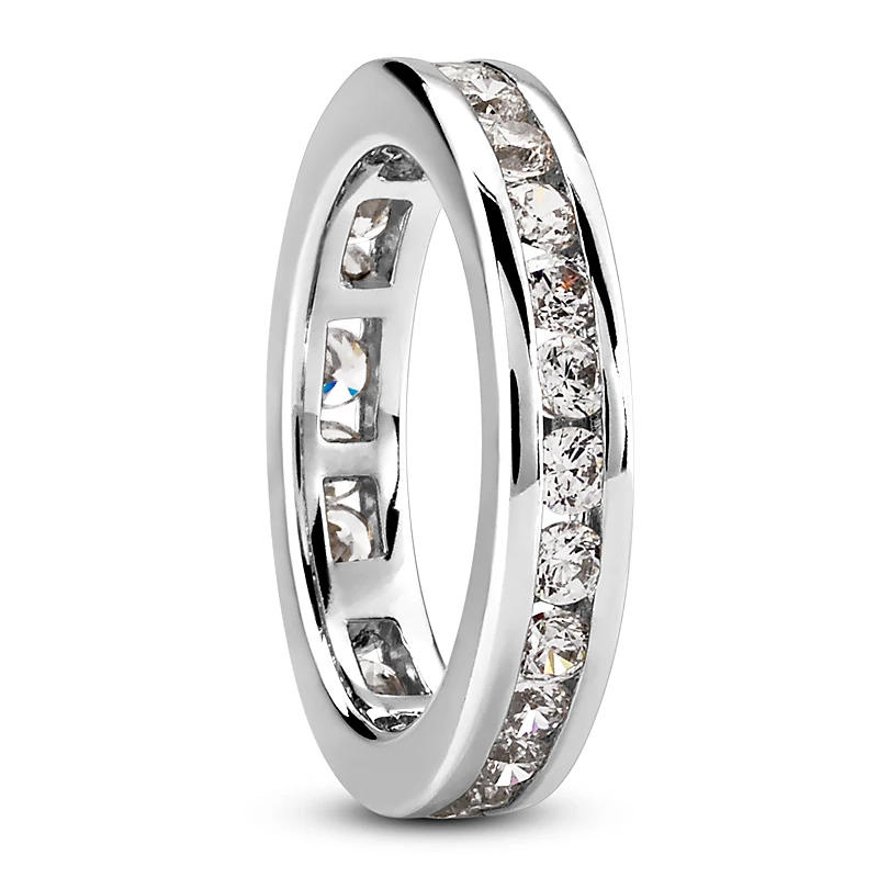 18K White Gold Diamond Eternity Band 1.20ct 4.2mm 6 18K White Gold Diamond Eternity Band 1.20ct 4.2mm - Image 4