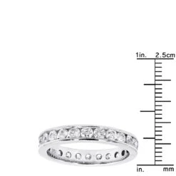 Thin 18K White Gold Diamond Eternity Band 1.25ct -Its Hot Jewelry Shop 18k gold diamond eternity band 125ct p 30326 rulerwh