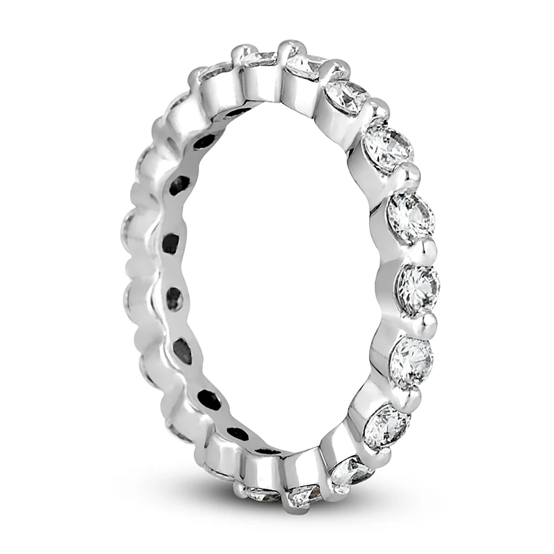 Thin 18K White Gold Diamond Eternity Band 1.33ct 6 Thin 18K White Gold Diamond Eternity Band 1.33ct - Image 4
