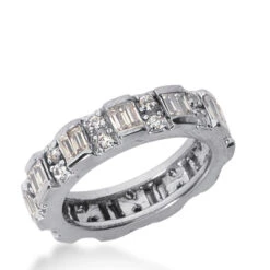18K White Gold Diamond Eternity Band 1.65ct