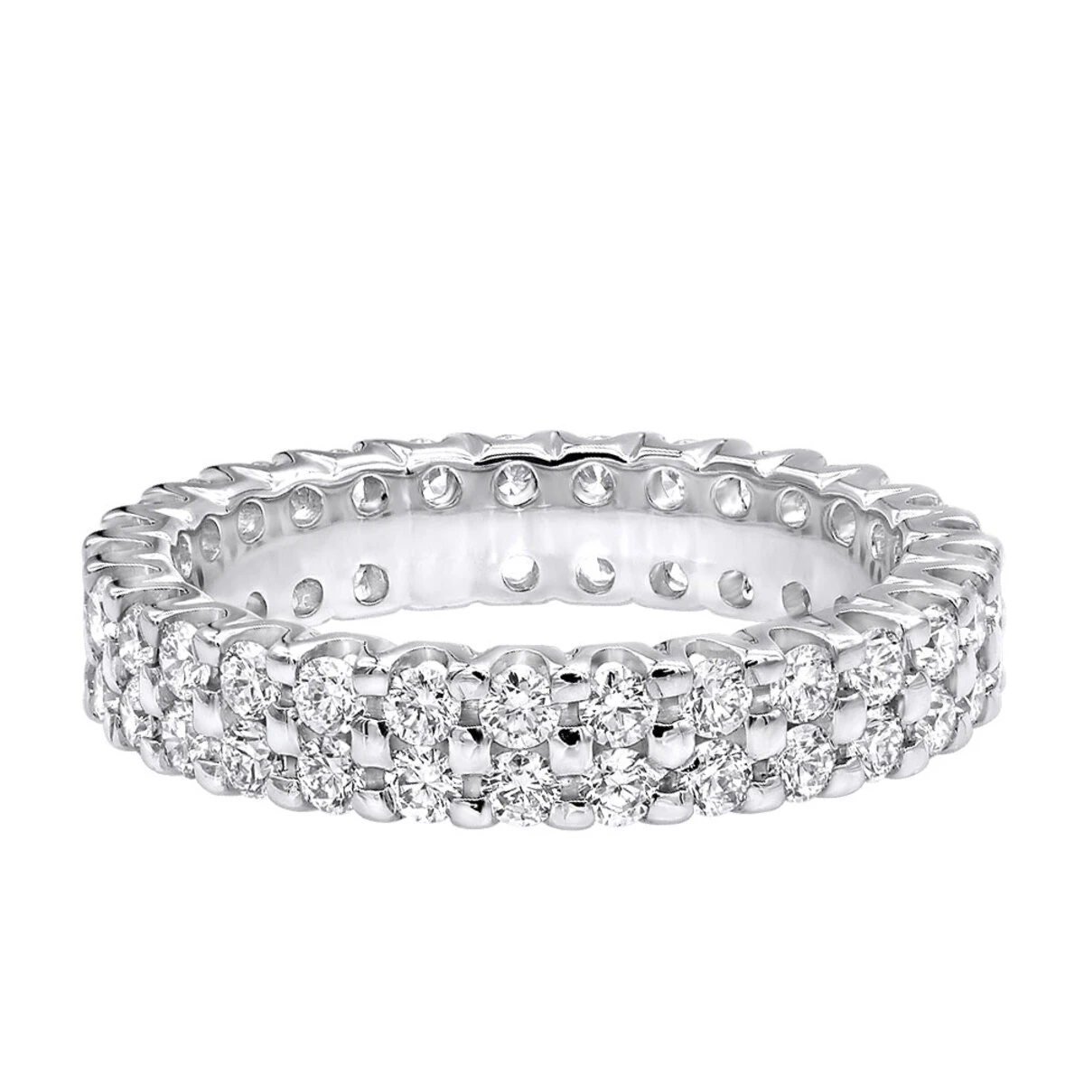 18K White Gold Diamond Eternity Band 1.74ct 6 18K White Gold Diamond Eternity Band 1.74ct - Image 4