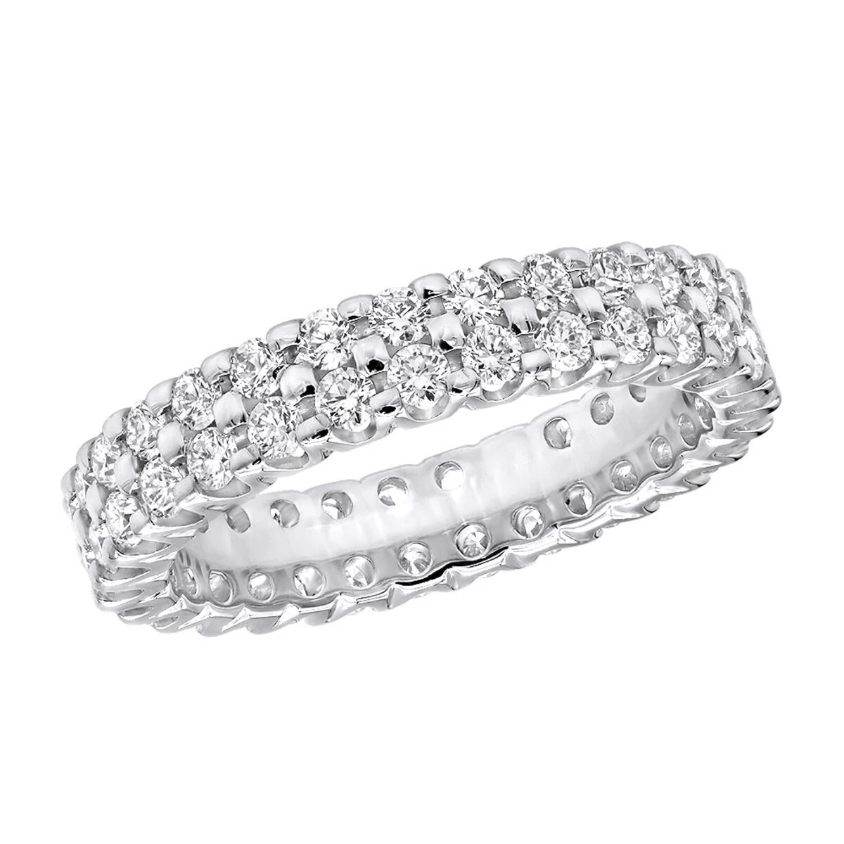 18K White Gold Diamond Eternity Band 1.74ct 3 18K White Gold Diamond Eternity Band 1.74ct