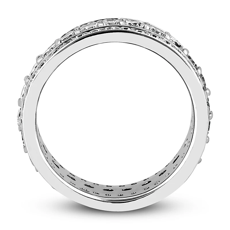 18K White Gold Diamond Eternity Band 2.01ct 11 18K White Gold Diamond Eternity Band 2.01ct - Image 9