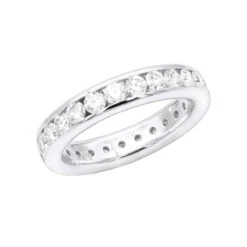 18K White Gold Diamond Eternity Band 2.20ct