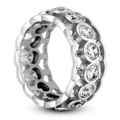 18K White Gold Diamond Eternity Band 2.25ct 9mm 13 18K White Gold Diamond Eternity Band 2.25ct 9mm -Its Hot Jewelry Shop 18k gold diamond eternity band 225ct p 30577 back white 20220420 20220426