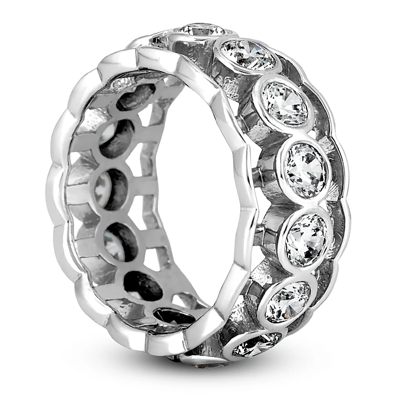 18K White Gold Diamond Eternity Band 2.25ct 9mm 6 18K White Gold Diamond Eternity Band 2.25ct 9mm - Image 4