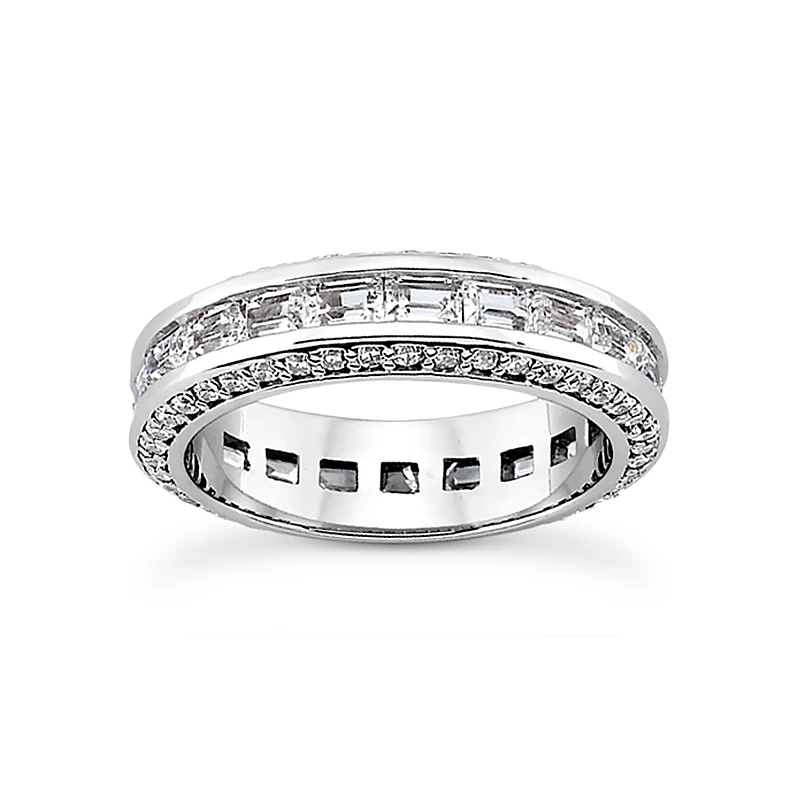 18K White Gold Diamond Eternity Band 2.50ct 3 18K White Gold Diamond Eternity Band 2.50ct