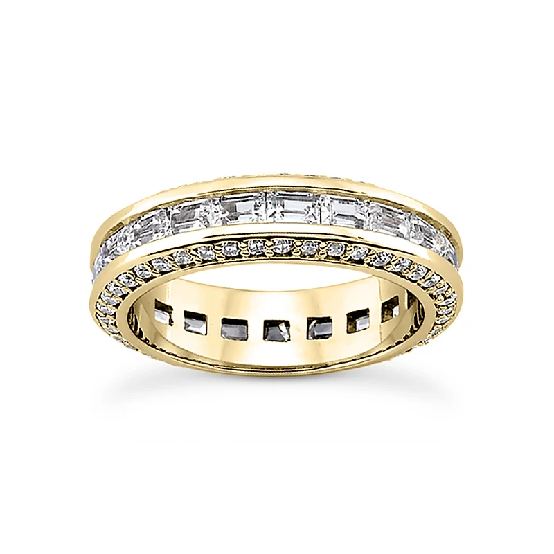 18K White Gold Diamond Eternity Band 2.50ct 4 18K White Gold Diamond Eternity Band 2.50ct - Image 2