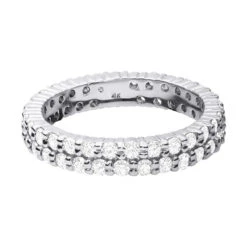 18K White Gold Diamond Eternity Band 2.60ct 13 18K White Gold Diamond Eternity Band 2.60ct -Its Hot Jewelry Shop 18k gold diamond eternity band 260ct backwh