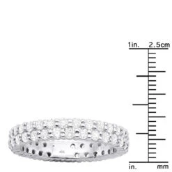 18K White Gold Diamond Eternity Band 2.60ct 17 18K White Gold Diamond Eternity Band 2.60ct -Its Hot Jewelry Shop 18k gold diamond eternity band 260ct rulerwh