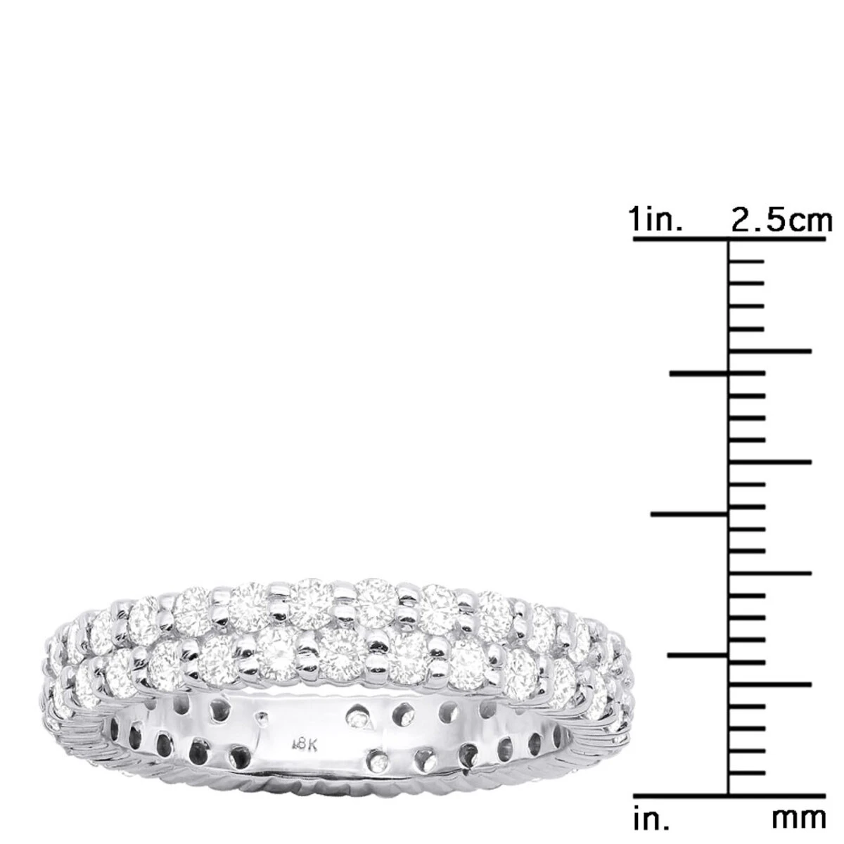 18K White Gold Diamond Eternity Band 2.60ct 10 18K White Gold Diamond Eternity Band 2.60ct - Image 8