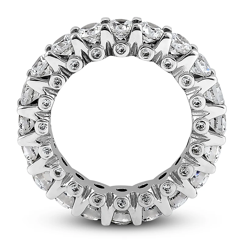 18K White Gold Diamond Eternity Band 3.20ct 4.3mm 11 18K White Gold Diamond Eternity Band 3.20ct 4.3mm - Image 9