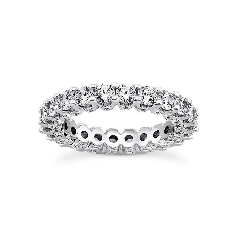 18K White Gold Diamond Eternity Band 3.20ct 4.3mm 3 18K White Gold Diamond Eternity Band 3.20ct 4.3mm