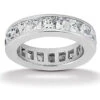 18K White Gold Diamond Eternity Band 3.40ct 5.0mm