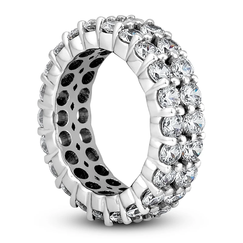 18K White Gold Diamond Eternity Band 4.40ct 6mm 6 18K White Gold Diamond Eternity Band 4.40ct 6mm - Image 4