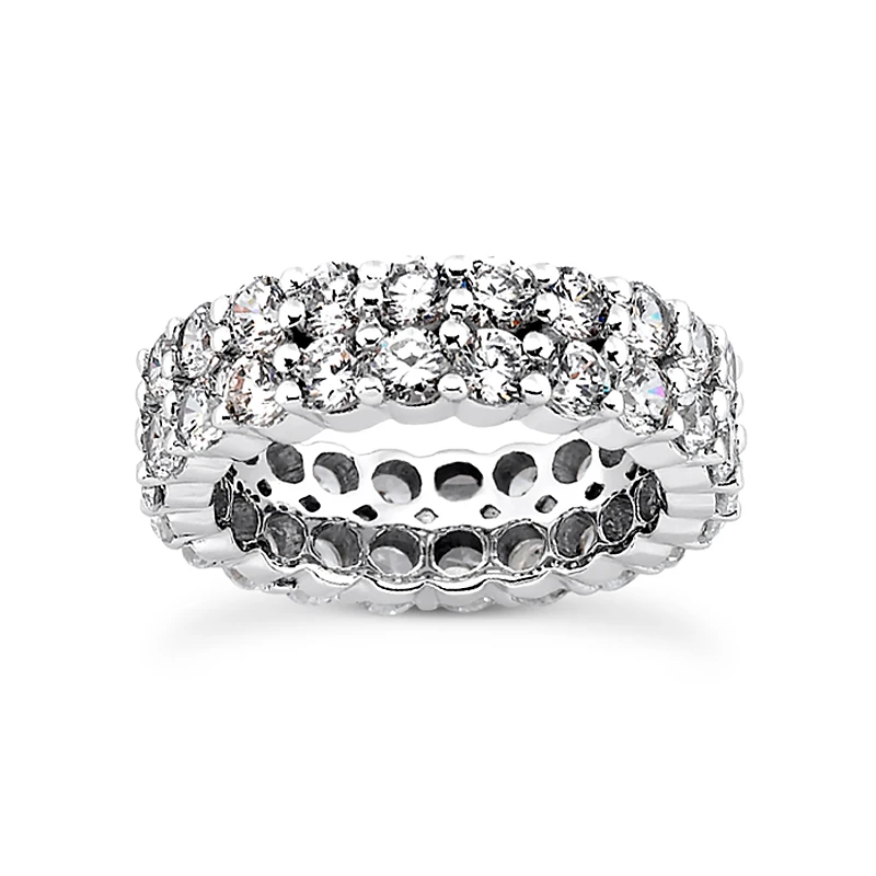 18K White Gold Diamond Eternity Band 4.40ct 6mm 3 18K White Gold Diamond Eternity Band 4.40ct 6mm