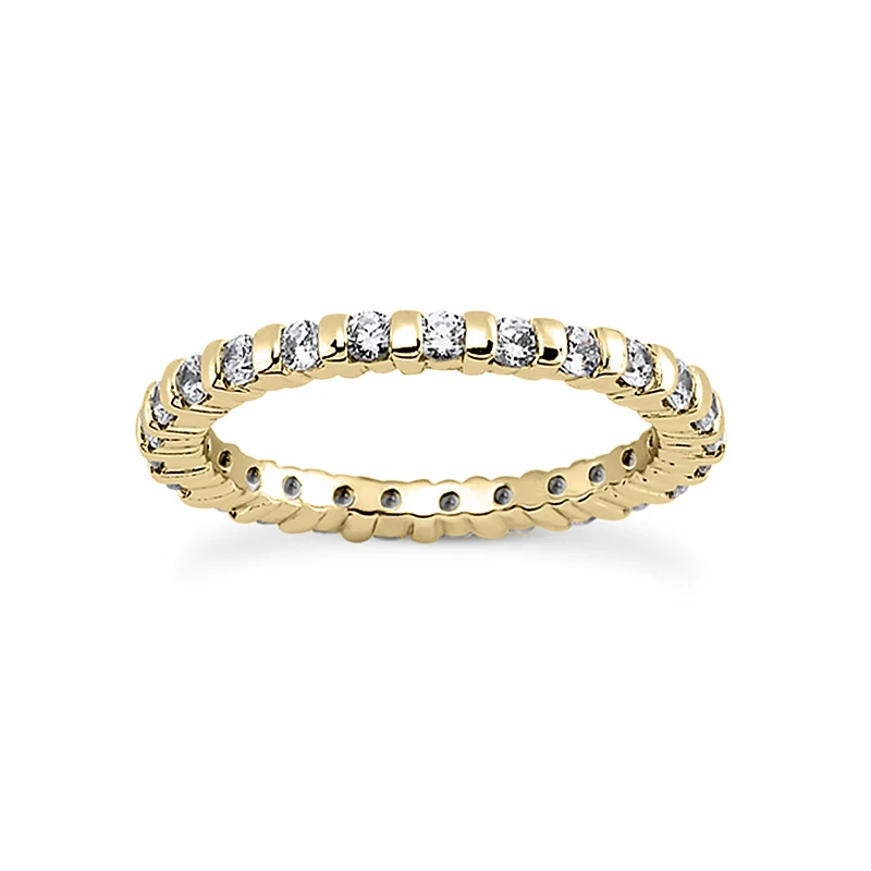 18K White Gold Eternity Band Bar Set Diamonds 4.55ct 4 18K White Gold Eternity Band Bar Set Diamonds 4.55ct - Image 2