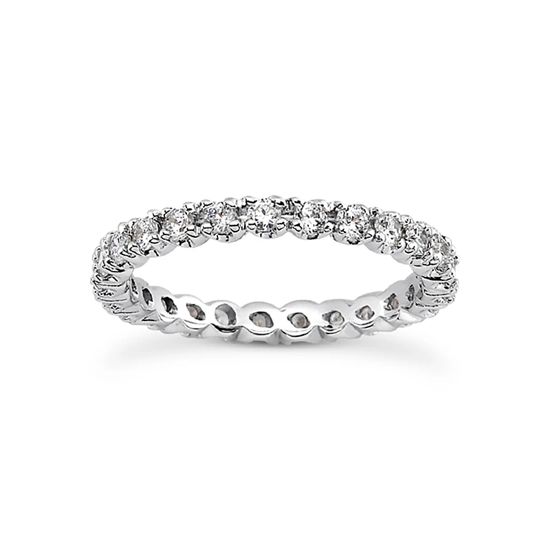 18K White Gold Diamond Eternity Band 4.55ct Round Diamonds 3 18K White Gold Diamond Eternity Band 4.55ct Round Diamonds