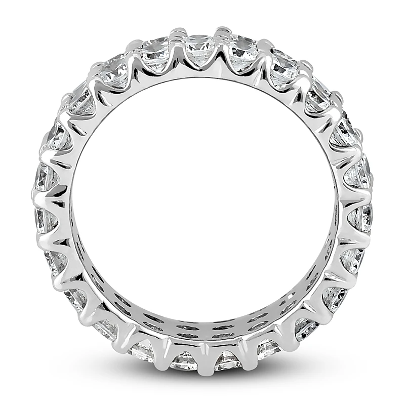18K White Gold Diamond Eternity Band 4.83ct 11 18K White Gold Diamond Eternity Band 4.83ct - Image 9