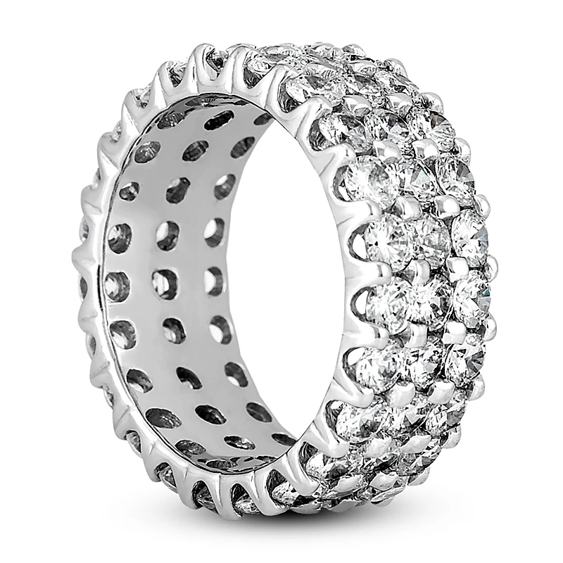 18K White Gold Diamond Eternity Band 4.83ct 6 18K White Gold Diamond Eternity Band 4.83ct - Image 4