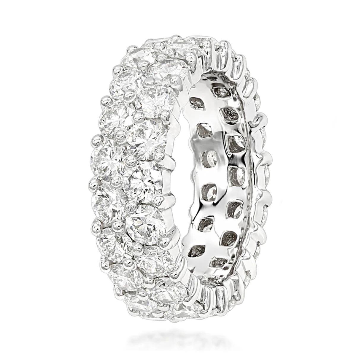 18K Yellow Gold Diamond Eternity Band 6ct 6 18K Yellow Gold Diamond Eternity Band 6ct - Image 4