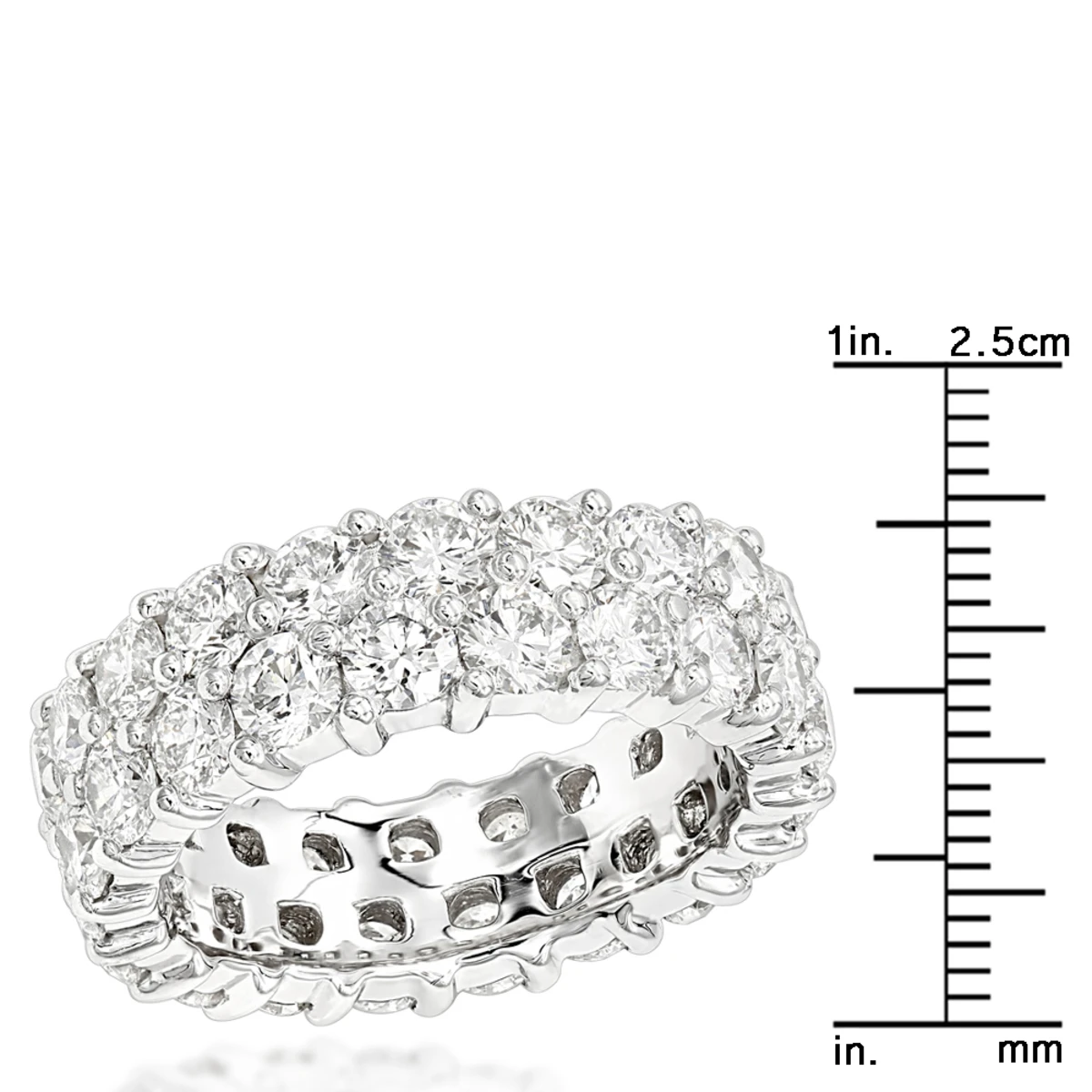 18K Yellow Gold Diamond Eternity Band 6ct 7 18K Yellow Gold Diamond Eternity Band 6ct - Image 5