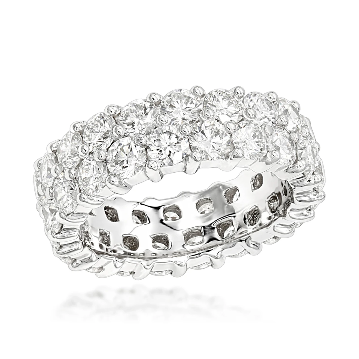 18K Yellow Gold Diamond Eternity Band 6ct 4 18K Yellow Gold Diamond Eternity Band 6ct - Image 2