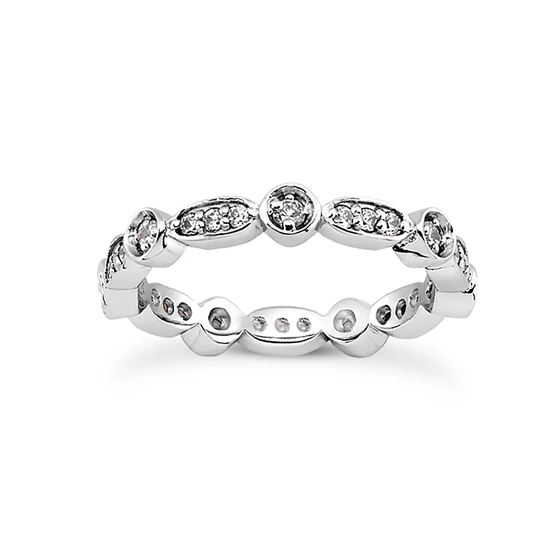 18K White Gold Diamond Eternity Ring 0.42ct 3 18K White Gold Diamond Eternity Ring 0.42ct