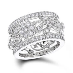 18K White Gold Diamond Eternity Ring 1.52ct