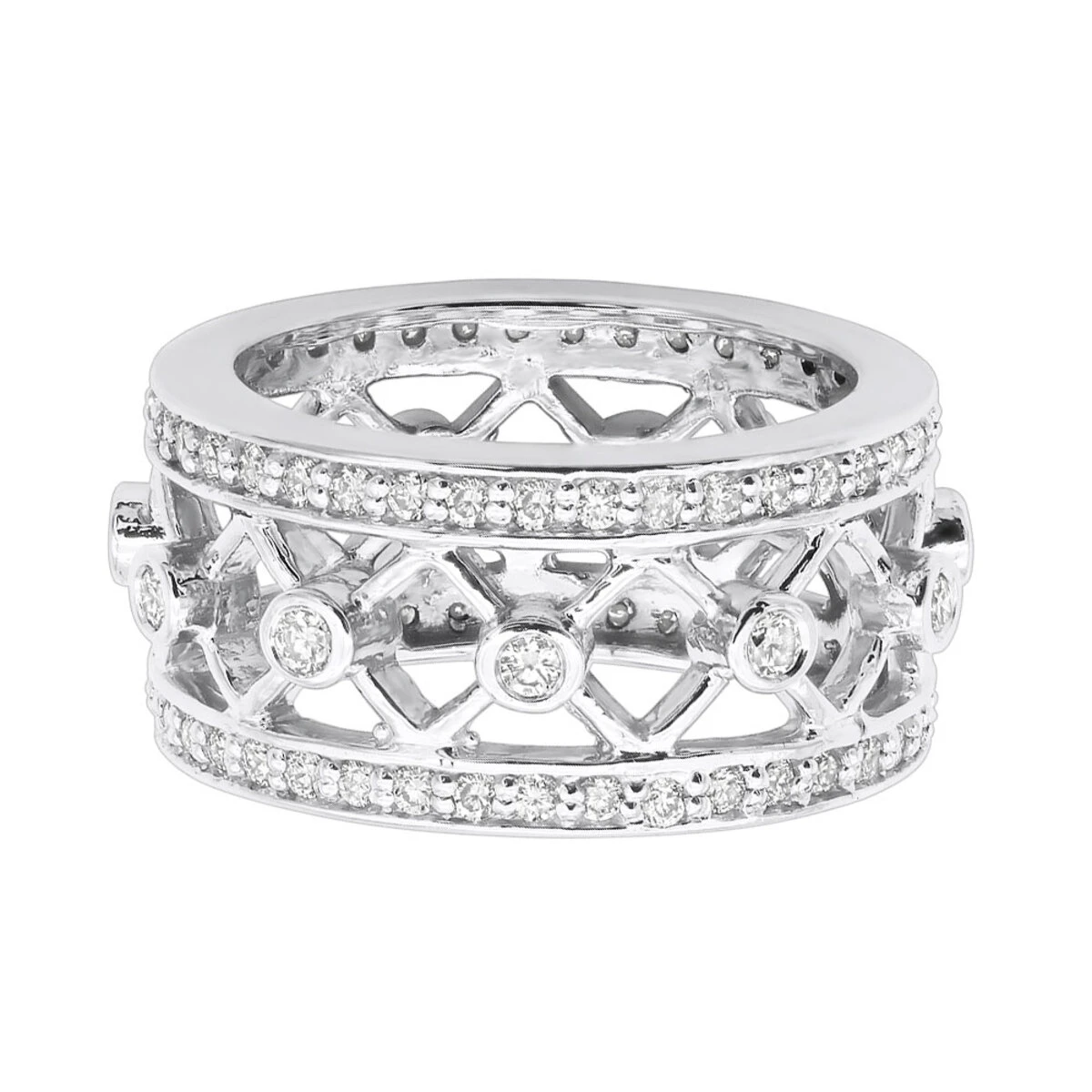 18K White Gold Diamond Eternity Ring 1ct 6 18K White Gold Diamond Eternity Ring 1ct - Image 4